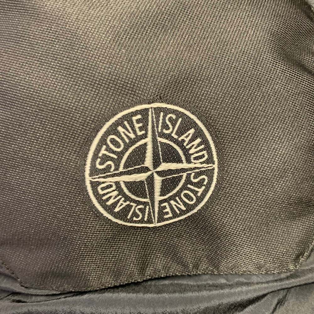 STONE ISLAND Black Cotton Blend Double Breasted Coat - Picture 7 of 11